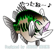 ブラックバスのラージロウ